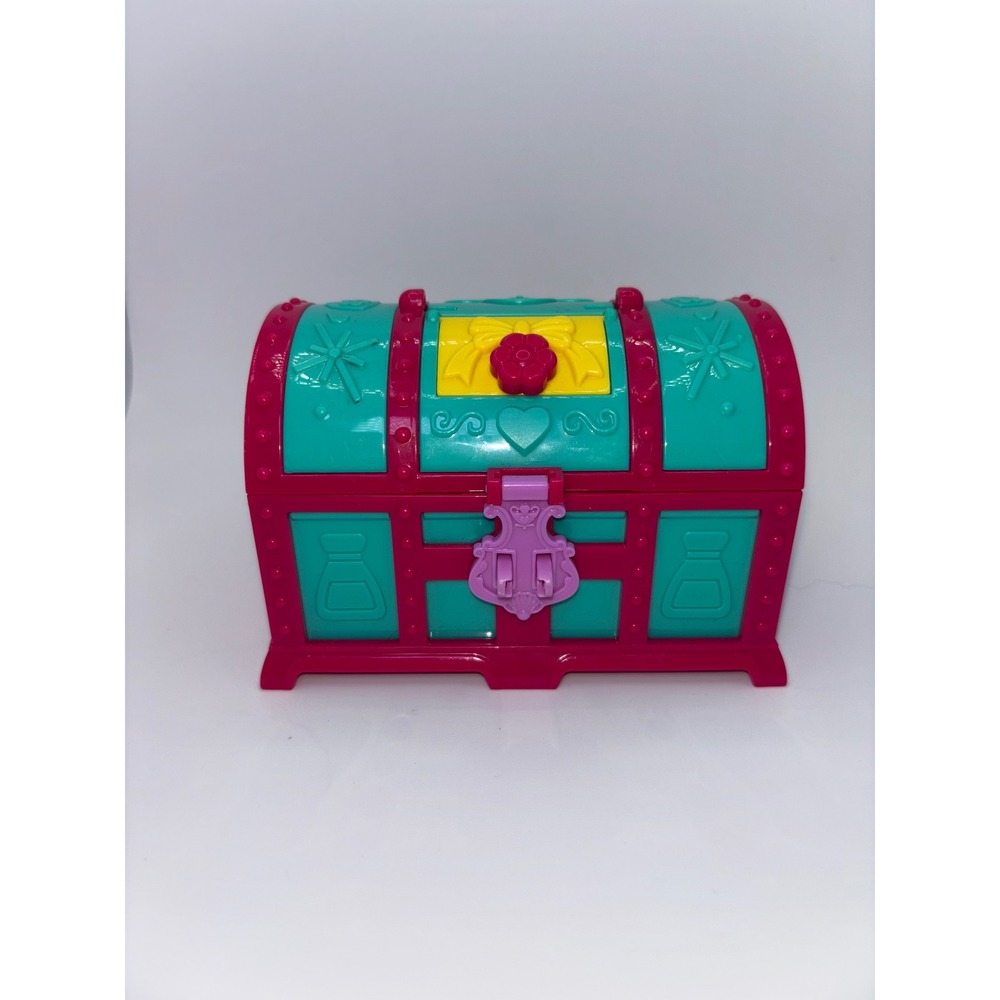 Barbie Mattel Treasure Chest Trunk Pink Teal Vanity Accessory for Doll House